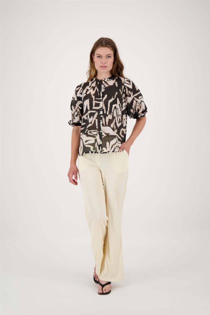 Blouse  pofmouw met print - Afbeelding 2
