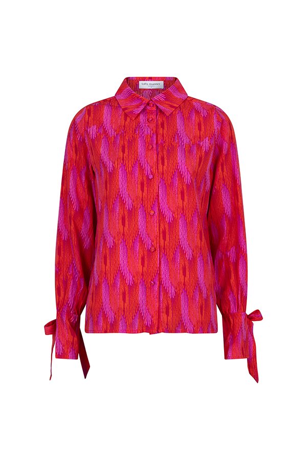Blouse Fem Feather Print