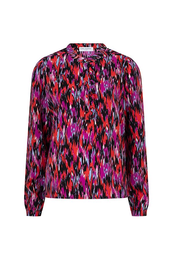 Blouse Fie Faded Stripe Print