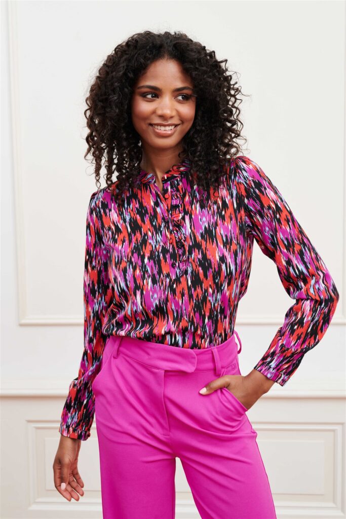 Blouse Fie Faded Stripe Print - Afbeelding 3