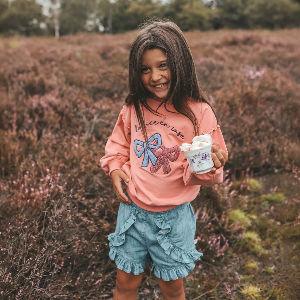 Slub Denim | Ruffle Shorts