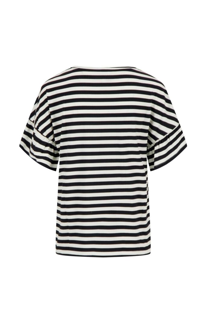 T-shirt met vlindermouw streep - Afbeelding 3